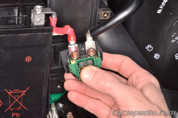 Motorcycle Starter System Troubleshooting - Cyclepedia car battery kill switch wiring diagram 